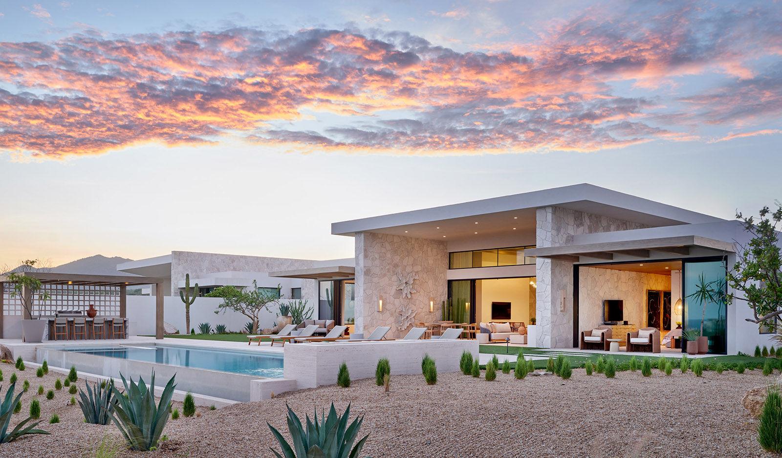 Casitas - Gallery - Back Exterior Sunset